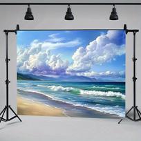 Poliesterio Paplūdimio Bangų Dekoro Paveikslas, 51 colių * 59 colių / 130 cm * 150 cm