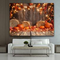 Rudens derliaus dekoracija su moliūgu, 150*130cm
