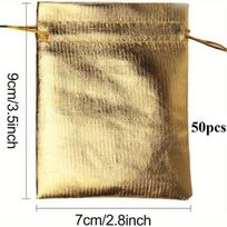 Organza maišelių rinkinys, Auksinis