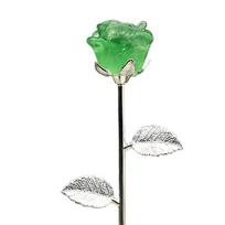 Rožinio kvarco kristalas, Žalias fluoritas