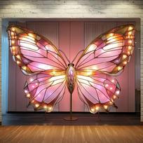 Drugelio sparnų fonas šventės dekoravimui, 180*230cm/70.8×90.5inch
