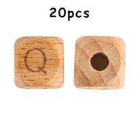 Medinės raidės rinkinys,  20PCS- W01-H-20