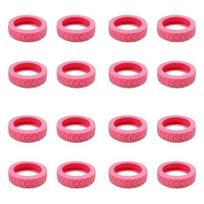 16 dalių silikoninių lagamino ratų dangčių rinkinys,  Pink 16 Pack