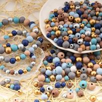 Mediniai karoliukai rinkinys, 200PCS:M005(6MM)