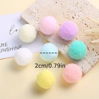 Pomponai, 100 vnt,  Macarons spalva