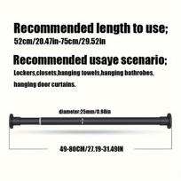 Teleskopinė strypas,  Juoda 49-80 cm / 19,25-31,49 colio