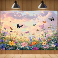 Pavasario fonas dekoracijoms, poliesteris, 130*150cm/51inch×59inch