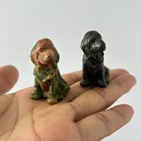 Krištolinis šuo, 4 cm, Labradoritas 1 vnt