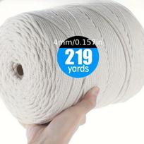 2 vnt. makramė virvė 4mm x 219 jardų