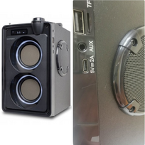 OVERMAX SOUNDBEAT 5.0 USB/MICROSD MP3 BLUETOOTH + FM WIRELESS MINI SPEAKER (Scratch on the casing)