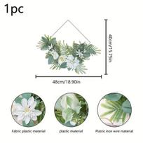 Dirbtinių Gėlių Sienų Dekoras Su Eukaliptu, Thousand-layered Flowers. Wind And Rain Flowers. Morandi Eucalyptus Leaf Wedding Square Garland Hanging Decoration-231001