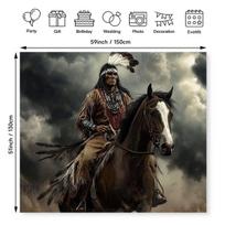 Indėnų Kariai Ant Arklių Gobelenas, 51 colių * 59 colių / 130 cm * 150 cm