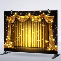 Prabangus teatro scenos fonas žvaigždėtas, 130*150cm/51×59inch