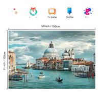 Venecijos Gondolos ir Tilto Scena Gobelenas, 100 * 150 cm / 39 colių × 59 colių