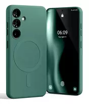 Mercury MagSafe Semi-Silicone phone case for Samsung Galaxy S25 (S931) green