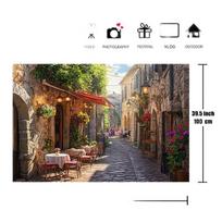 Itališko Kiemelio Fotografijos Fonas su Gėlėmis, 150*100cm/59*39.5inch