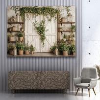 Medinės durys su žaluma fonas, 230*180cm/90.5*70.8inch