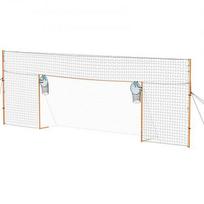 Futbolo vartų tinklas 4.84 x 2.12 m, geležinis rėmas su PE tinklu, kuoliukai ir virvės