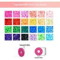 Karoliukų rinkinys, One Box Of 24 Color Clay Beads + One Box Of Accessories (about 5700 Pieces)