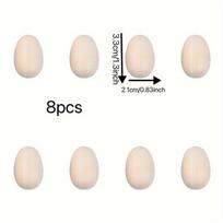 Mediniai kiaušiniai, 8pcs-3.3cm