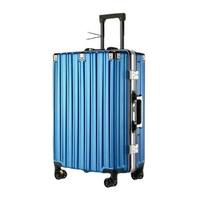 Verslo lagaminas su aliuminio rėmeliu ir universaliais ratukais,  Blue 50.8 Cm