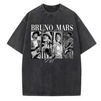 Bruno Mars The Romantic Tour 2026 Išplėštiniai Oversize Y2k Marškinėliai Vyrams Moterims Hip Hop Trumpomis Rankovėmis Laisvalaikio Laisvi Marškinėliai Moteriški Vyriški Drabužiai S