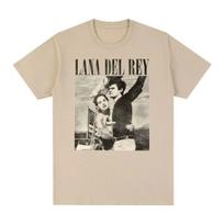 Lana Del Rey Grafiškai Spausdinti Marškinėliai Aukštos Kokybės Vyriški ir Moteriški Marškinėliai Dovana Kūrybingi Marškinėliai Medvilniniai Drabužiai Oversize S beige