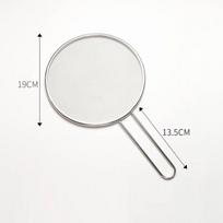 Anti Splatter Guard Stainless Steel Oil Net Splash Cover Pan Kitchen Cooking Gadget Splatter Proof Cover Mesh Pot Lid Frying Pan 19CM white