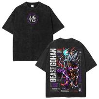 Dragon Ball Super Beast Gohan Vintage Anime T-Shirt Streetwear Tee 150 black