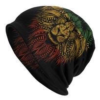 Žiemos šiltas liūtas Judo Reggae Rastafario vėliava Bonnet Femme Slouchy Beanie Hat Cool Ski Skullies Beanies Kepurės unisex moterims One Size brown