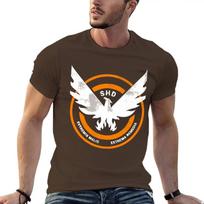 The Division Shd Grunge Logo 2 Marškinėliai didelio dydžio viršutiniai drabužiai marškiniai su grafika kawaii drabužiai muitinės vyriški drabužiai L black