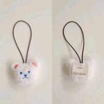 1PC Cute Baby Tag Cartoon Bear Doll Bag Kindergarten Backpack Pendant Baby Newborn Bag Ornaments Keyrings Bag Car Trinket gray