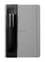 Quiver holder for Moleskine hardcover black leather 2-pen (A5) gray