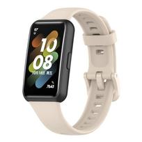 Silikoninis laikrodžio dirželis, skirtas Huawei Band 7 Priedai Išmaniojo laikrodžio dirželis Pakeitimo kilpa Apyrankė correa bracelet for Huawei Band 7 for Huawei Band 7 smėlis