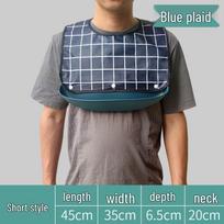 Elderly Adult Silicone Waterproof Feeding Bib black