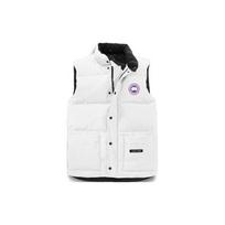 Canada Goose Freestyle Crew Lengvas vandeniui atsparus liemenė su logotipu ir stovinčia apykakle, pūkinė liemenė, unisex, balta 4154M-25 white