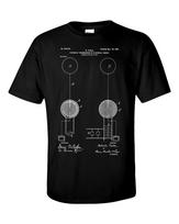 Nikola Tesla System of transmission of electrical energy Wireless T-shirt S black