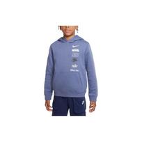 Nike SS23 Kids Solid Logo Print Sweatshirt Kids sweatshirt Dark-Blue DX5158-491 L gray
