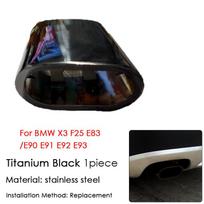 Skirta BMW X3 E83 F25 3 Serijai E90 E91 320d 318d 318i E92 E93 Automobilio Stiliaus Aksesuarai Galinis Išmetimo Vamzdžio Antgalis Duslintuvo Dangtelis juoda