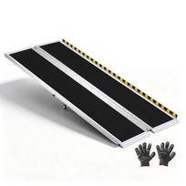 VEVOR Portable Wheelchair Ramp, 1830 mm, Non-Slip Aluminum Folding Handicap Ramp for Wheelchair, 800 lbs Capacity 183 x 74.5 x 8.5 cm