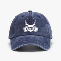 Turbo Diesel Power Truck print baseball cap fashion casual Washed soft top Distressed Denim caps summer ventilation Snapback hat Adjustable blue