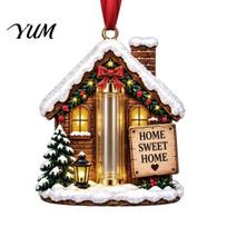 Creative Stocking Stuffer Holder Christmas Money Ornament for Tree, Acrylic Cash Gift Decoration with Red Decorative Presentation Box Ribbon, Surprise E black
