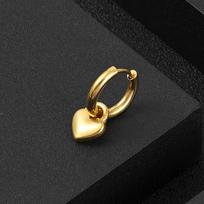 Wannee 2pcs Cross Feather Stud Earrings Punk Rock Style Stainless Steel Hiphop Jewelry For Women Men black