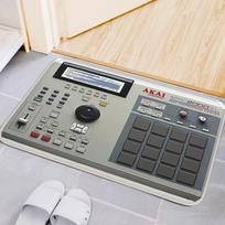 Retro Akai MPC 2000XL Hip Hop Motif Area Rug, Soft Non-Slip Indoor Outdoor Floor Mat for Studio and Music Room 43X120CM