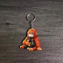 Apsaugok Punch The Monkey pliušinio žaisliuko raktų pakabukas/Raudono orangutango raktų pakabukas one size gray