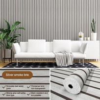 Simulated Grille Peel And Stick Wallpaper 3D Effect Waterproof Moisture-Proof Texture For Living Room Bedroom Wall Decor