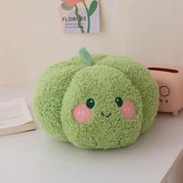 Simulation pumpkin throw pillow home ornament bed sleeping companion plush toy smiley face pumpkin cushion 23cm（120g） beige