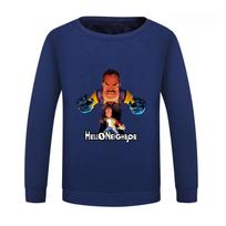 4266 Kids Boys Girls HELLO NEIGHBOR Printed Casual Long Sleeves Round Neck Sweatshirt Top 140cm tamsiai mėlyna spalva
