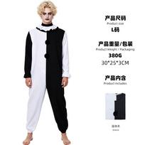 Clown soul horror clown cos costume halloween party cosplay costume broken soul clown performance costume Kids' size 110 black