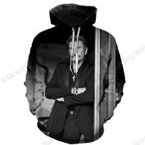 Rock Hoodies Megztinis Dainininkas Johnny Hallyday 3D Spausdinimo Hoodie Vyrams Moterims Mada Atsitiktiniai Vyriški Drabužiai Sportinis Paltai 6XL gray